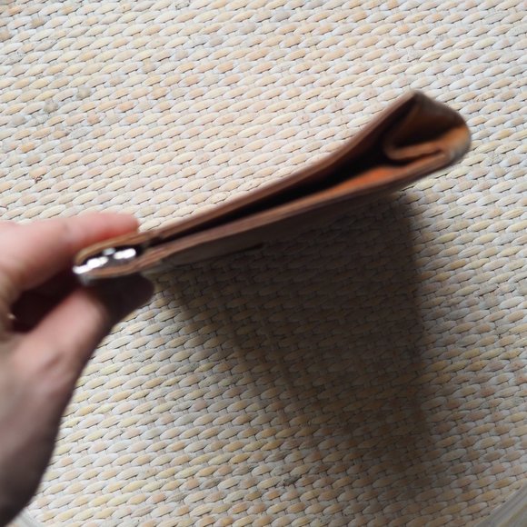 Vintage Leather Clutch Tan Small Purse Evening - Picture 14 of 16